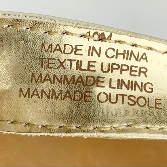 TALBOTS Mari Multicolor Plaid Flip Flop Thong Sandals Gold Trim size 10 - Picture 3 of 10